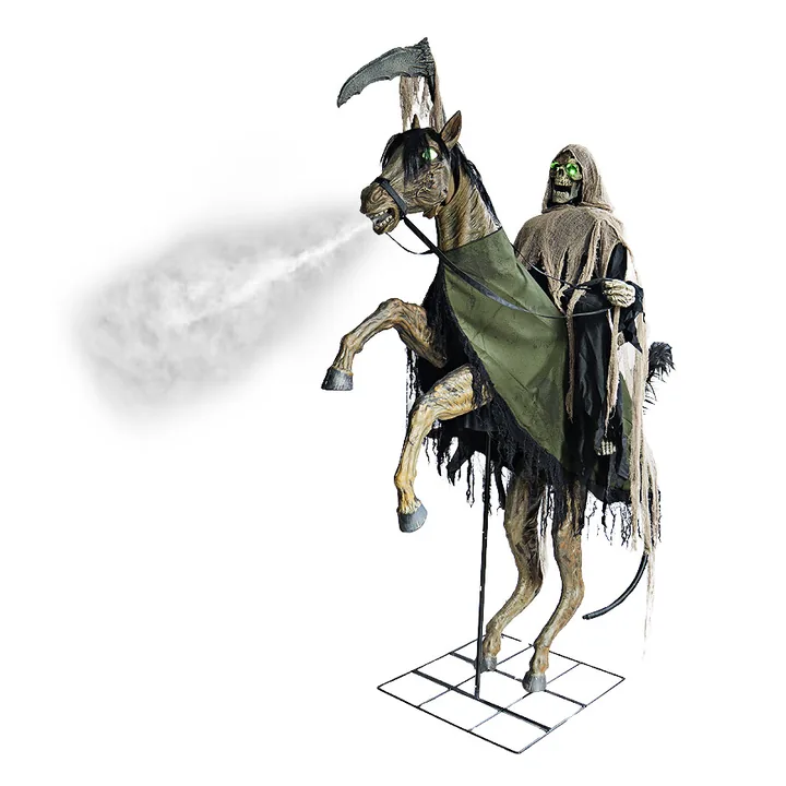 Mounted reaper Halloween scene prop